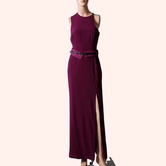 HALSTON HERITAGE Magenta Sleeveless Maxi Dress - Picture 1 of 6